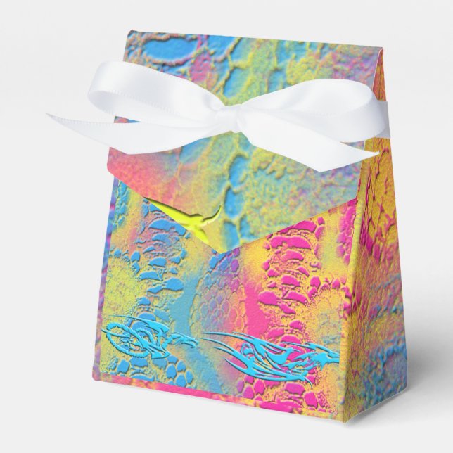PYTHON - modern decorative fractal - Favor Boxes (Front Side)
