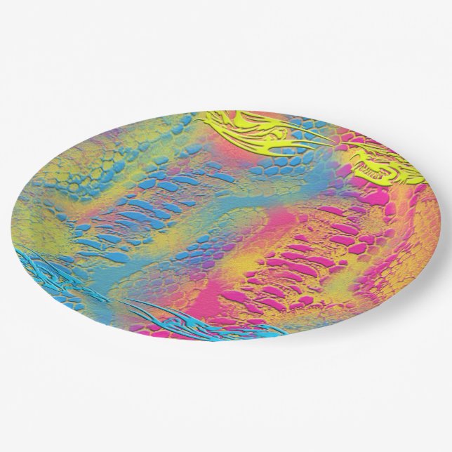 PYTHON - modern decorative fractal - Paper Plates (Angled)
