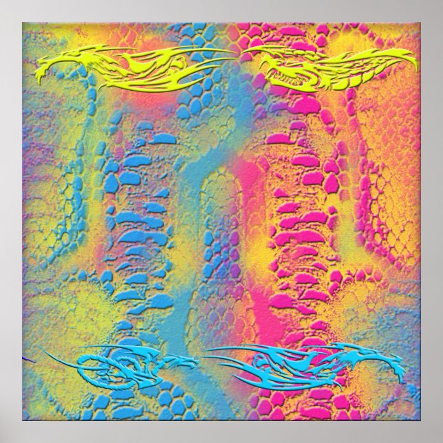 PYTHON - modern decorative fractal - Poster (Front)