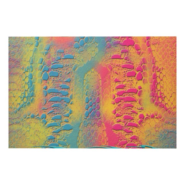 PYTHON - modern decorative fractal - Wood Wall Art (Front)