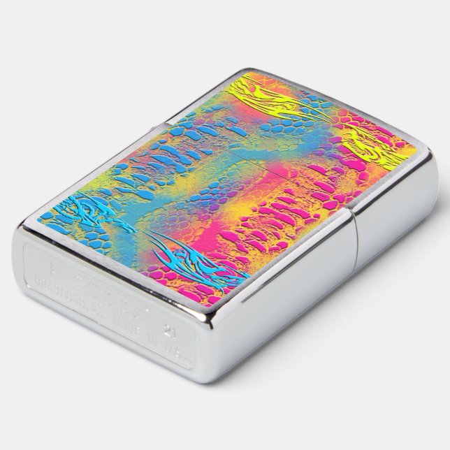 PYTHON - modern decorative fractal - Zippo Lighter (Angled)