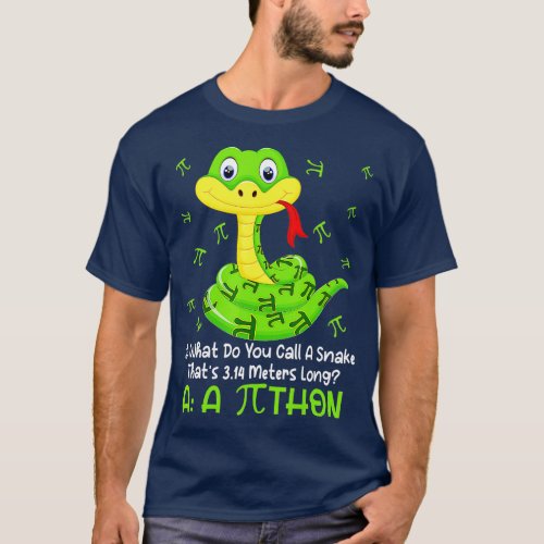 Python Pithon PiFunny Math Teacher Pi Day Shirt