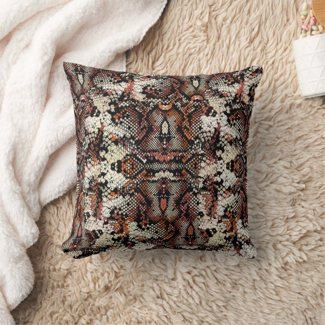 Python Print Skin Pattern  Throw Pillow (Blanket)