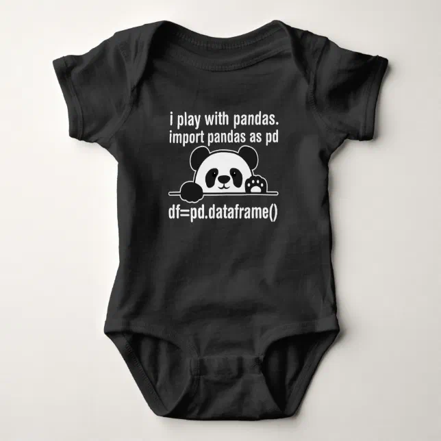 Python Programmer IT Nerd Panda Programming Humor Baby Bodysuit | Zazzle