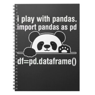 Python Programmer IT Nerd Panda Programming Humor Notebook