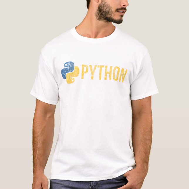 Python Programmer Retro Style T-Shirt (Front)