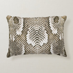 Python Skin: Animal Pattern Design Accent Pillow