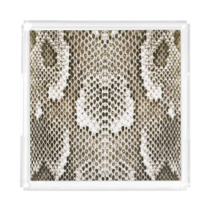 Python Skin: Animal Pattern Design Acrylic Tray