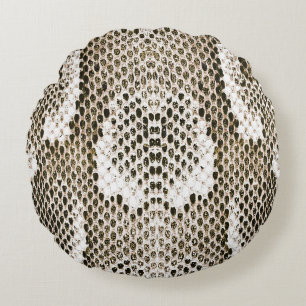Python Skin: Animal Pattern Design Round Pillow