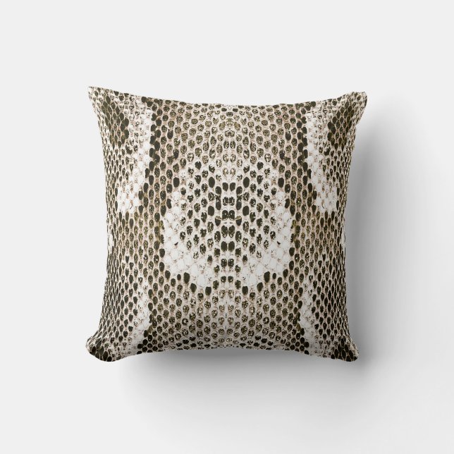 Python Skin: Animal Pattern Design Throw Pillow (Front)