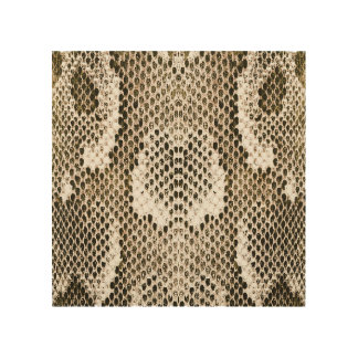 Python Skin: Animal Pattern Design Wood Wall Art