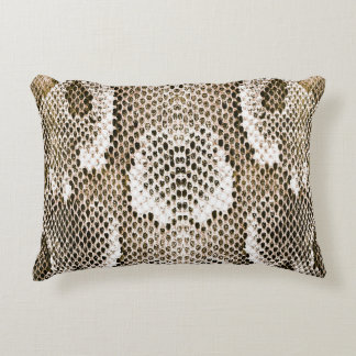 python skin, snake pattern, animal skin pattern de accent pillow