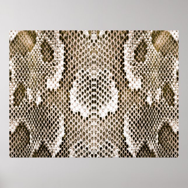 python skin, snake pattern, animal skin pattern de poster (Front)