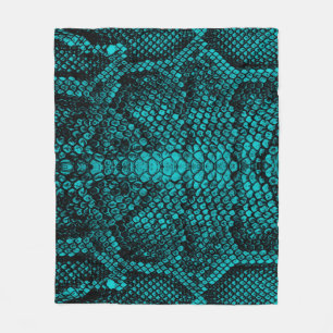 Python Skin: Snake Pattern Design Fleece Blanket