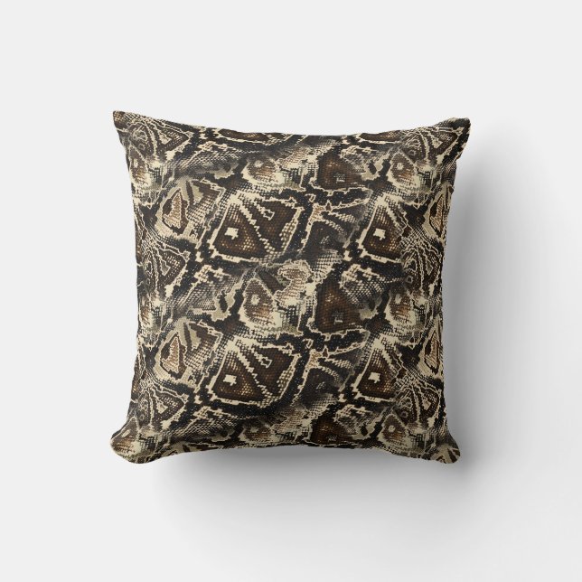 Python Skin Throw Pillow (Front)
