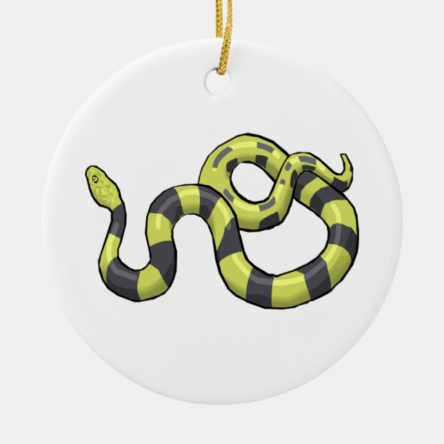 Python Snake Ceramic Ornament (Front)