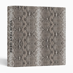Python Snake Skin Animal Print 3 Ring Binder