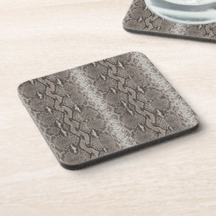 Python Snake Skin Animal Print Beverage Coaster