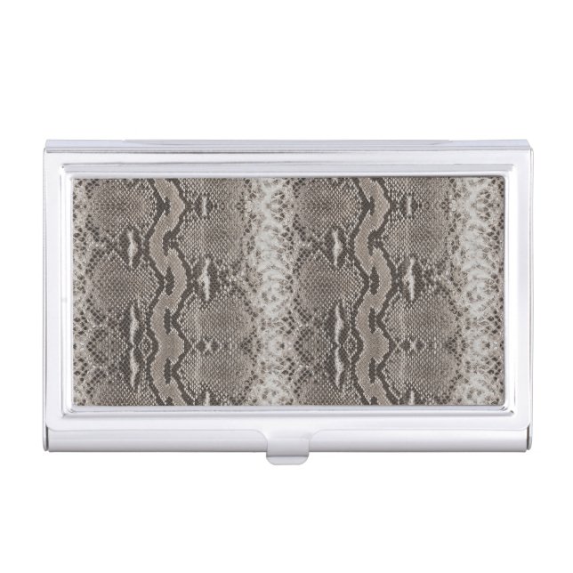 Python Snake Skin Animal Print Business Card Case (Front)