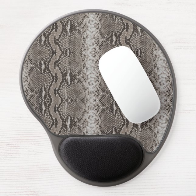 Python Snake Skin Animal Print Gel Mouse Pad (Left Side)