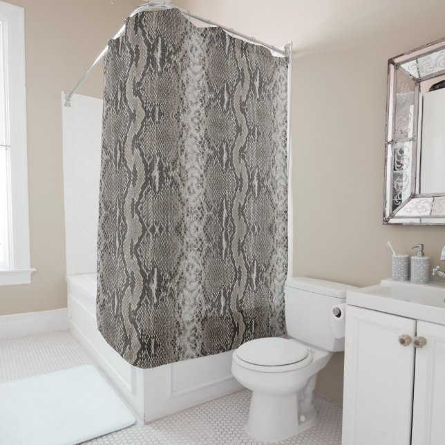 Python Snake Skin Animal Print Shower Curtain (In Situ)