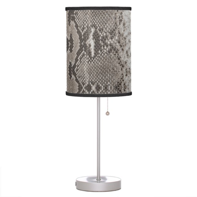 Python Snake Skin Animal Print Table Lamp (Left)
