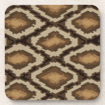 Python snake skin pattern 2 beverage coaster