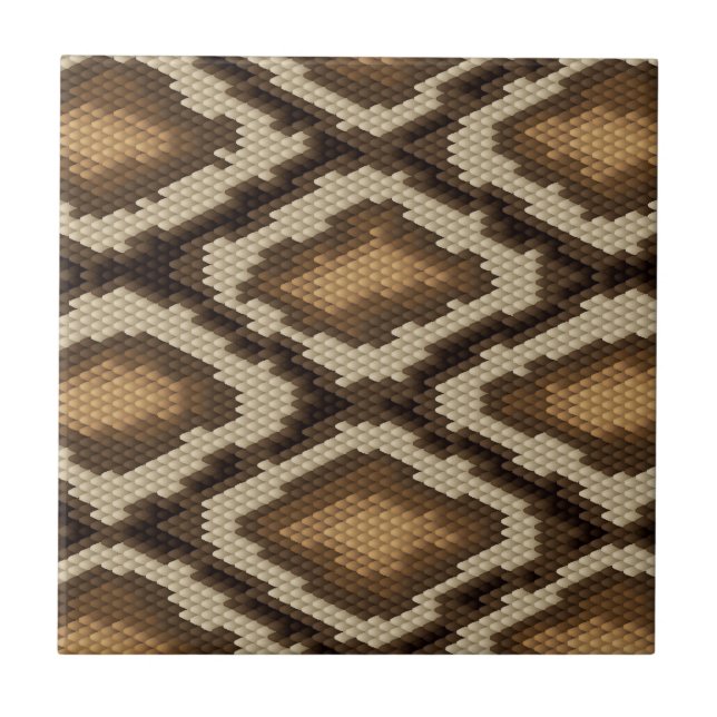 Python snake skin pattern 2 ceramic tile (Front)