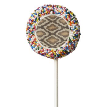 Python Snake Skin Pattern 2 Chocolate Dipped Oreo Pop by boutiquey at Zazzle