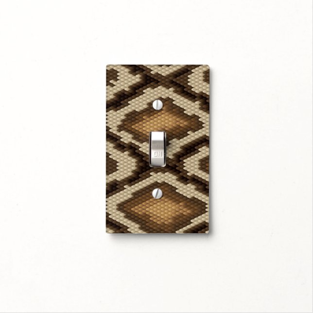 Python snake skin pattern 2 light switch cover (In Situ)