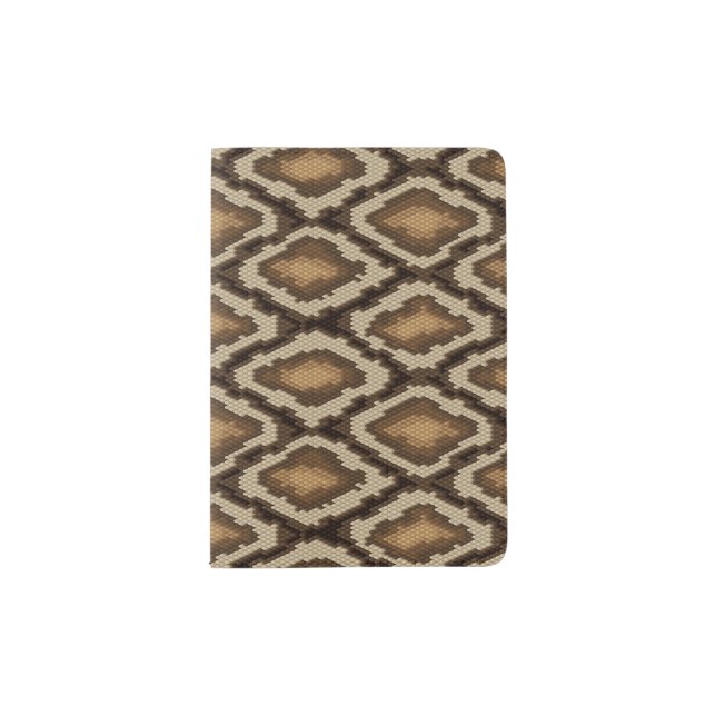 Python snake skin pattern 2 passport holder (Front)