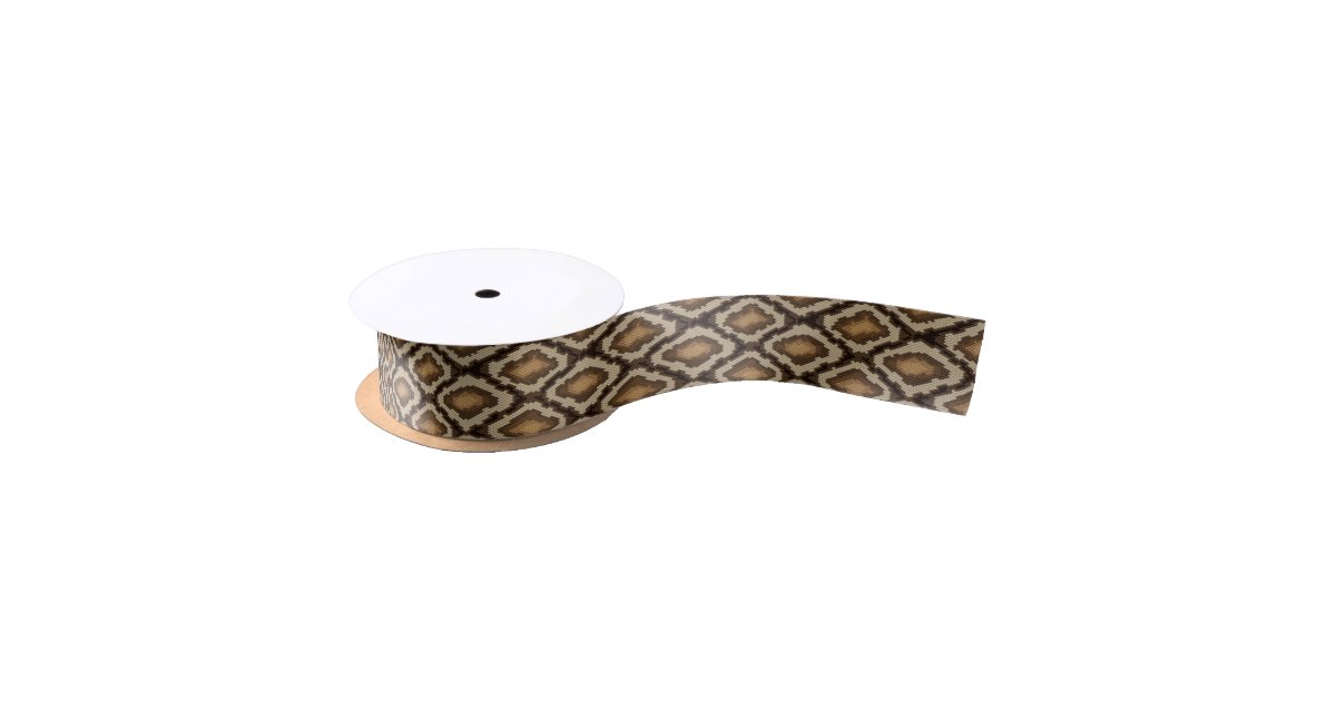 Python snake skin pattern 2 satin ribbon | Zazzle