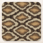 Python snake skin pattern 2 square paper coaster