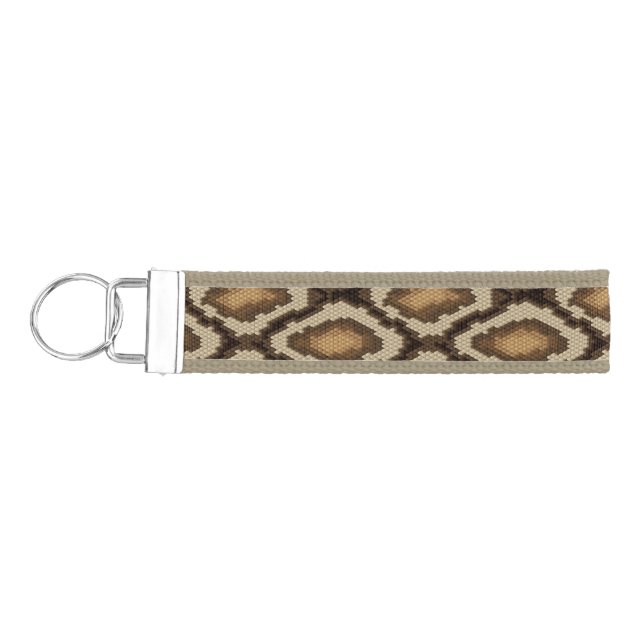 Python snake skin pattern 2 wrist keychain (Keys on Left)