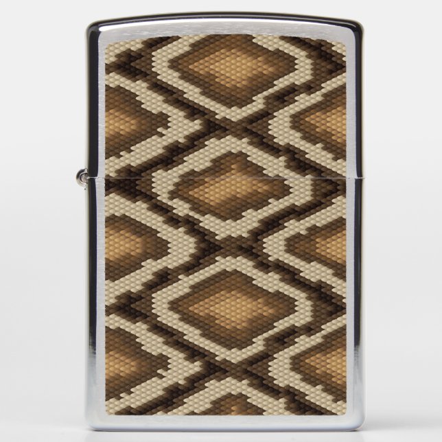 Python snake skin pattern 2 zippo lighter (Front)
