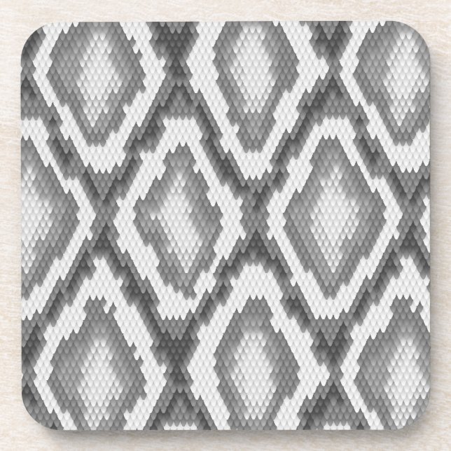 Python snake skin pattern beverage coaster (Front)
