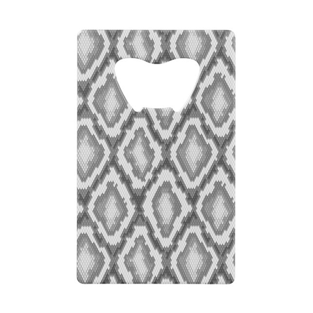 Python snake skin pattern credit card bottle opener (Front)