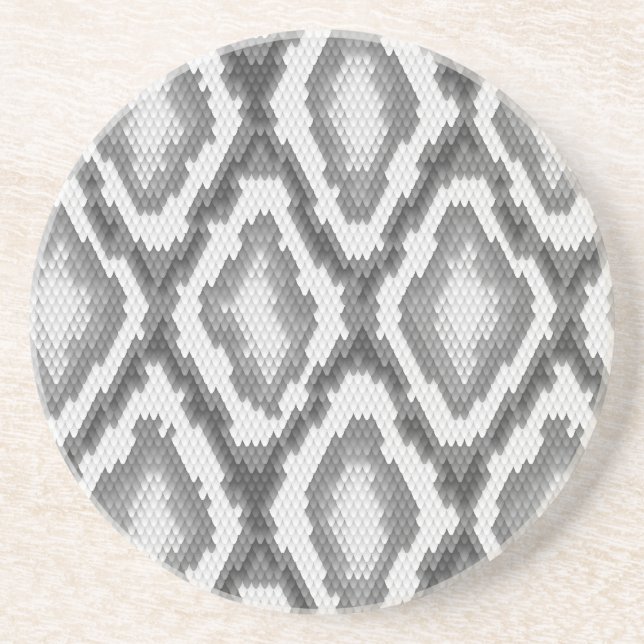Python snake skin pattern drink coaster (Front)