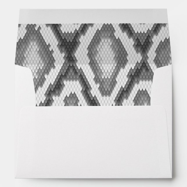 Python snake skin pattern envelope (Back (Bottom))