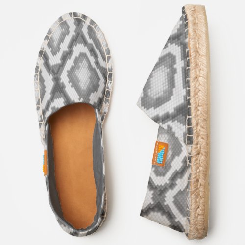 Python snake skin pattern espadrilles