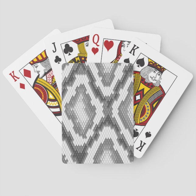 Python snake skin pattern poker cards (Back)