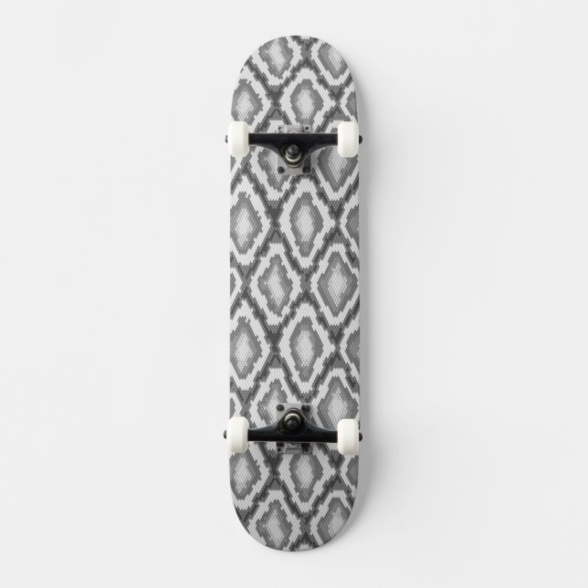 Python snake skin pattern skateboard deck (Front)