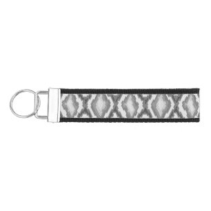Python snake skin pattern wrist keychain