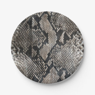 Python Snake Skin - Rich Elegant Fashion Halloween Paper Plates