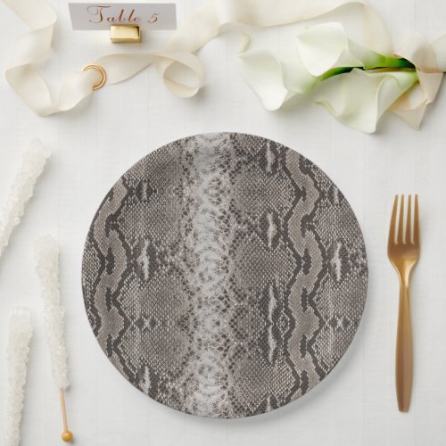 Python Snakeskin Print Paper Plates