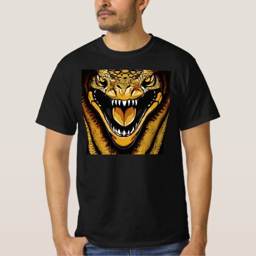  Python_themed face vector design in Adobe  T_Shirt