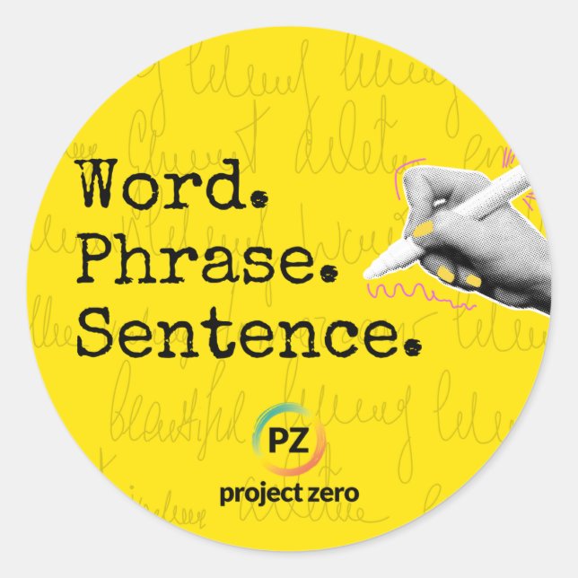 PZ Word, Phrase, Sentence Sticker (Front)
