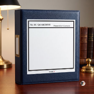 Q4 Archive Minimalist Filing Black Sticker