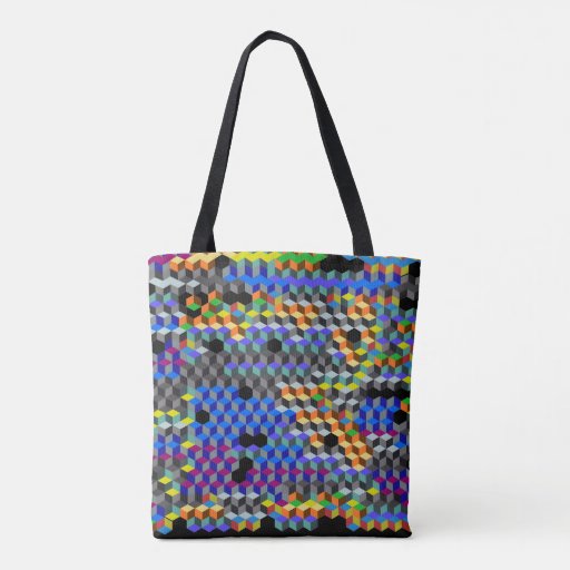 Q-cubes Tote Bag | Zazzle