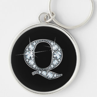 "Q" Diamond Bling Keychain